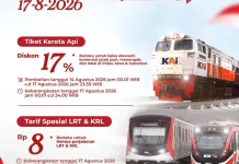 Mulai Pukul 00.01 WIB, Diskon Tiket 17 persen Semarak HUT ke-81 RI Diberlakukan