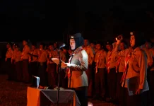 Hadiri Renungan Malam Kwarcab Boyolali, Dwi Fajar Nirwana Titipkan Pesan