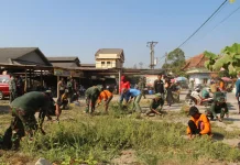 Sambut HUT TNI, Kodim 0723/Klaten Gelar Karya Bakti Peduli Sampah di Pedan