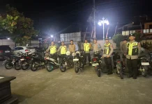 Patroli KRYD Polres Sukoharjo Amankan 10 Motor Berknalpot Brong di Kartasura