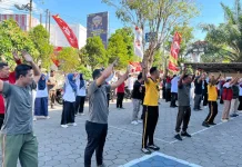 Pererat Silaturahmi Instansi, Danramil Kota Ikut Senam Forkopimcam