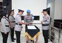 Sertijab Tiga Pejabat Polres Karanganyar, Kapolres Tekankan Pelayanan