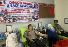 Sambut Hari Lalu Lintas ke-71, Polantas Karanganyar Donorkan Darah untuk Sesama