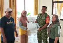 Ratusan KPM di Kelurahan Buntalan Terima Bantuan Pangan Beras Bulog
