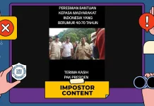 Disinformasi Video Peresmian Bantuan Pemerintah Usia 40–70 Tahun di TikTok