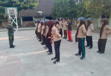 Bentuk Karakter Generasi Muda, Koramil Gondangrejo Gembleng PBB Siswa SMA