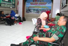 Peringati HUT TNI, Kodim 0723/Klaten Gelar Donor Darah dan Pengobatan Gratis