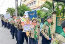 Pawai Sambut Ramadan Ala Siswa SMP Muhammadiyah PK Solo