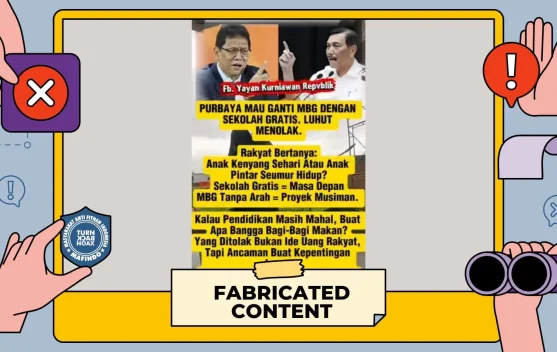 Isu Purbaya Ubah Program MBG Jadi Sekolah Gratis Dipastikan Hoaks