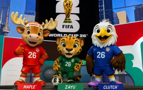 Maskot Piala Dunia Tiga Negara Tuan Rumah