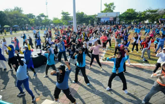 Peringati Harlah Ke-20, PPDI Boyolali Gelar Senam Bersama
