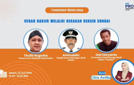 Gotong Royong Bersihkan Sungai, Relawan dan Warga Wedi Perkuat Mitigasi Bencana