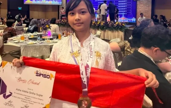 Siswi SDN Mangkubumen Kidul Raih Medali Perunggu Olimpiade Sains di Thailand