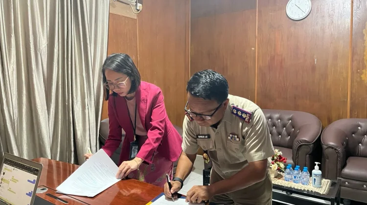 Dukung Layanan Perbankan, Kantah Sangihe Lakukan PKS Bersama Bank Mandiri