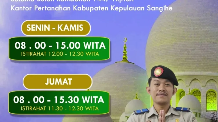 Kantah Sangihe Lakukan Perubahan Jam Kerja diBulan Ramadan