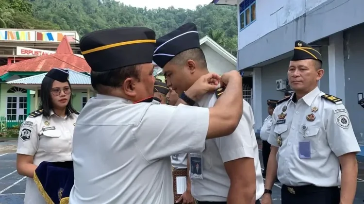 Lapas Tahuna Gelar Apel Resmi Kenaikan Pangkat Pegawai