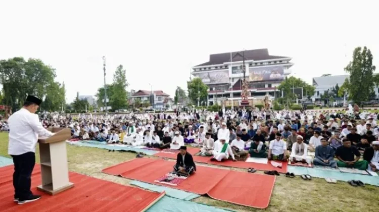 Hadiri Sholat Id, Gubernur Sulut Ajak Umat Perkuat Kerukunan