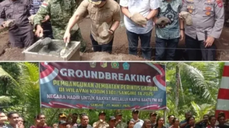Bupati-Wabup Sangihe hadiri Ground Breaking Jembatan  di Tabut