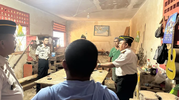 Kalapas Tahuna Monitor Program Bengkel Kerja WBP
