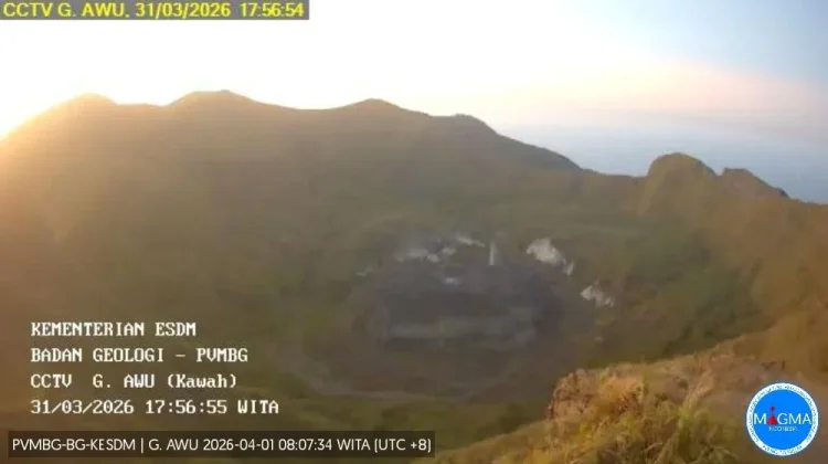 Aktivitas Gunung Awu di Sangihe Meningkat, Zona Terlarang 3 Km