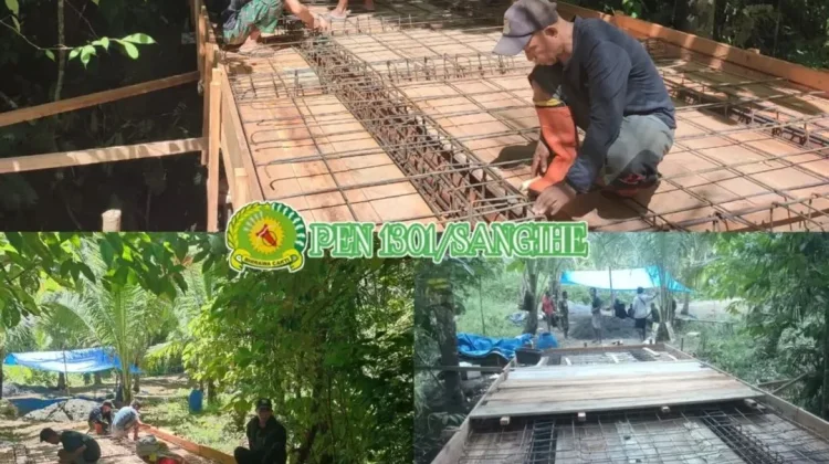 Pembangunan Jembatan Pelintasan Kampung Beha Capai 50%