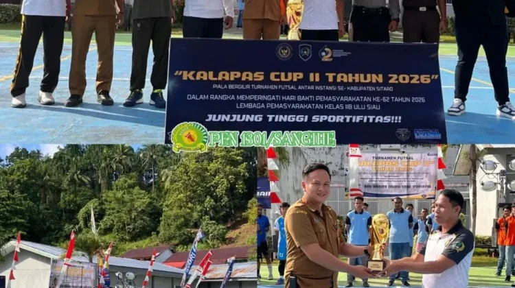 Tingkatkan Sinergitas Koramil1301-02/Siau Hadiri  Turnamen Futsal Kalapas Cup