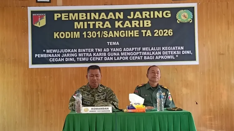 Kodim 1301 Sangihe Bina Jaring Mitra Karib