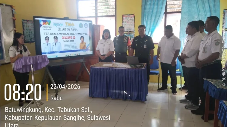 Kodim 1301 Sangihe Kawal Pelaksanaan TKA SD Batuwingkung