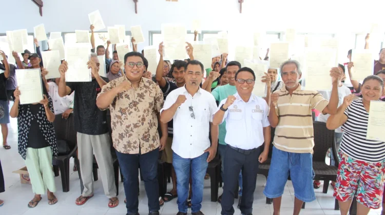 BPN Sangihe Berikan Kepastian Kepemilikan Tanah Hukum Melalui  PTSL