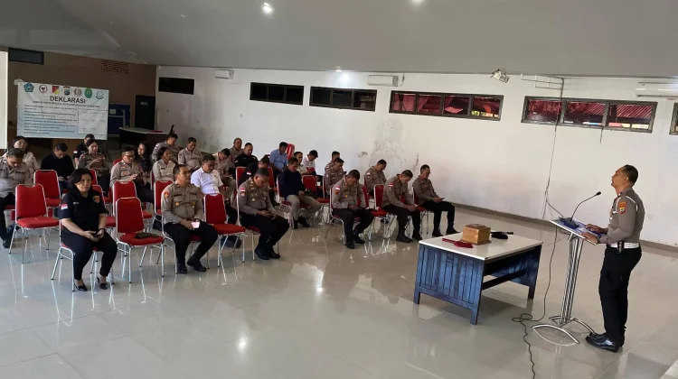 Polres Sangihe Gelar Binrohtal, Kapolres Tekankan Penguatan Iman