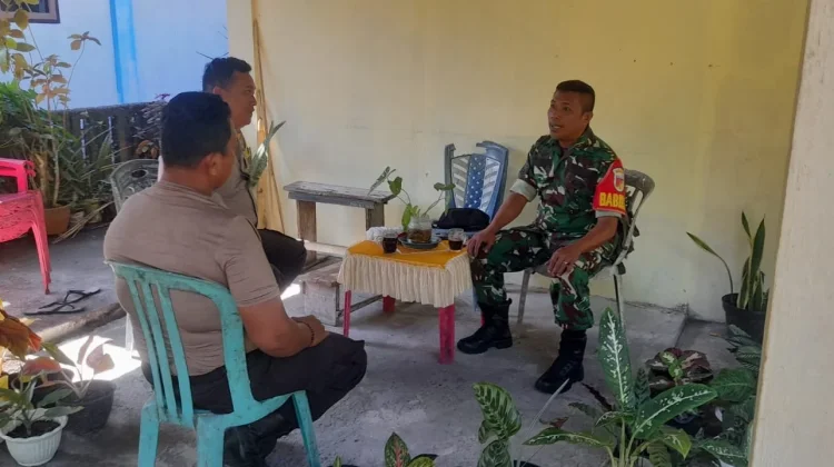 Babinsa Kendahe Perkuat Sinergi TNI Polri