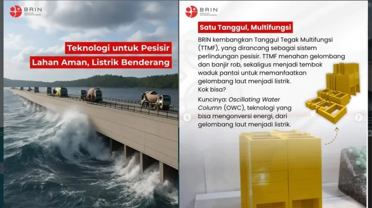 BRIN Kembangkan Tanggul Multifungsi, Ubah Gelombang Laut Jadi Listrik