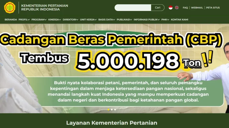 Cadangan Beras Pemerintah Tembus 5 Juta Ton, Kementan Klaim Rekor Tertinggi