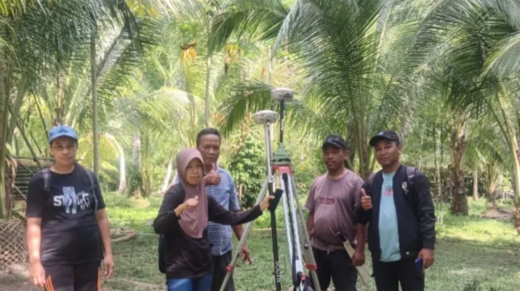 Dukung Program Nasional, BPN Sangihe Lakukan Pengukuran PTSL