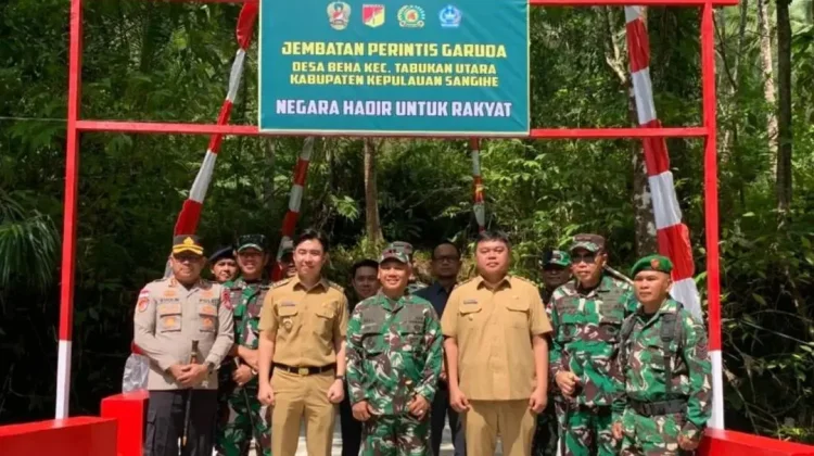 Kodim1301 Sangihe Wujudkan Infrastruktur Desa  Pembangunan Jembatan