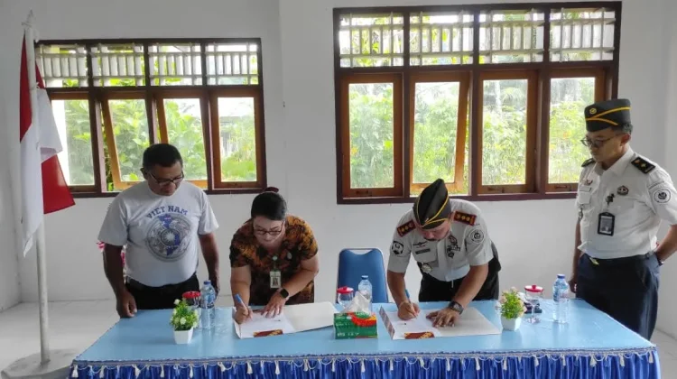 Perkuat Program Desa Binaan, Lapas Tahuna Gandeng Pemerintah Kelurahan Mahena