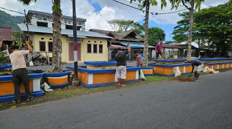 Dinas Lingkungan Hidup Sangihe Lakukan  Penanaman Cabe di Pusat Kota