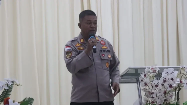 Minggu Kasih, Polres Sangihe Ajak Jemaat Jaga Kamtibmas