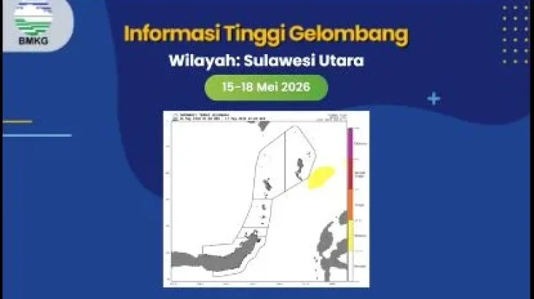 Tinggi Gelombang di Perairan Sangihe dan Talaud, 15 hingga 18 Mei Kategori Sedang