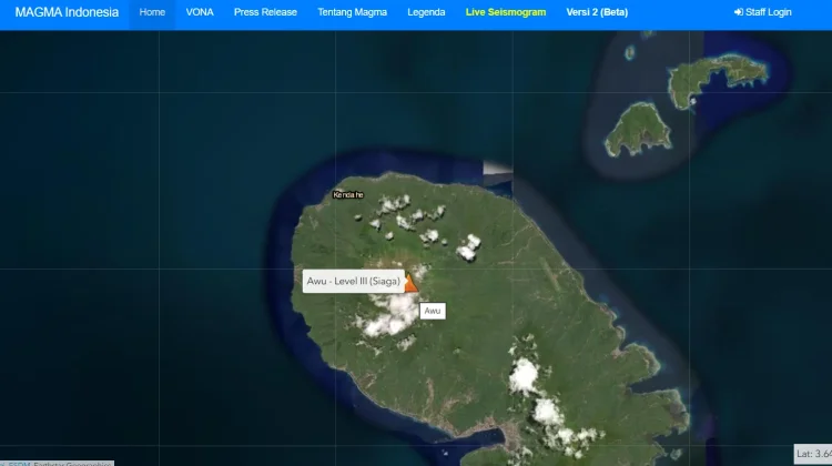 Aktivitas Gunung Awu Meningkat, Status Naik Jadi Siaga Level III