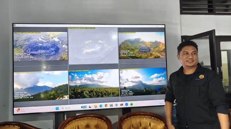 Dua Kali Terjadi Peningkatan Gempa Vulkanik Gunung Api Awu di Bulan Mei 2026