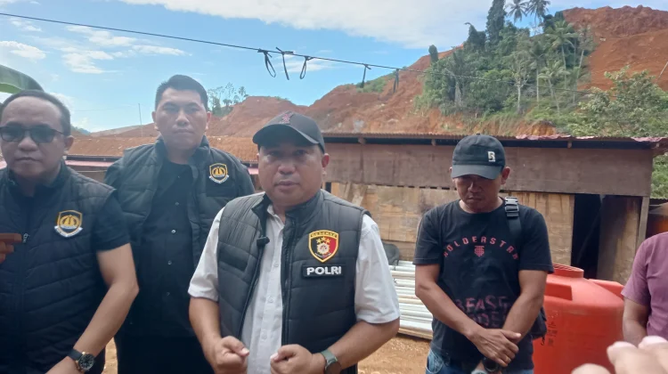 Polres Sangihe Pasang Garis Polisi dan Pasang Baliho Larangan di Bowone