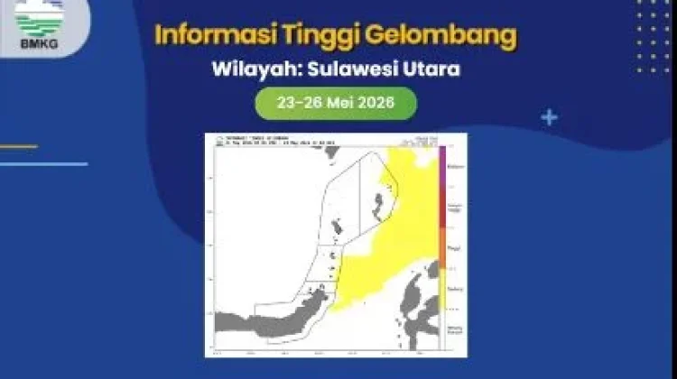 Kategori Sedang, Prakiraan Gelombang di Perairan Sangihe 23 hingga 26 Mei 2026