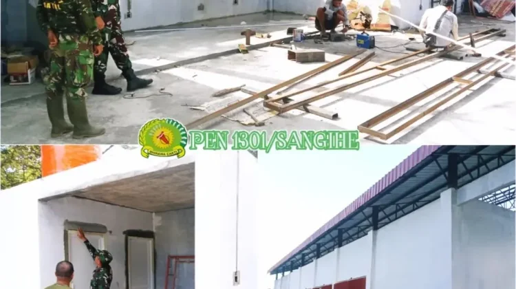 Dandim 1301/Sangihe Tinjau  Perkembangan  Pembangunan   KMP di Sitaro
