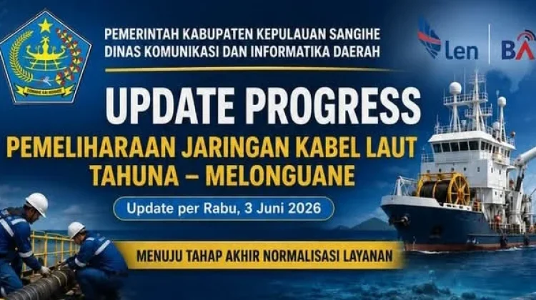 Pemeliharaan Jaringan Kabel Laut Tahuna Melonguane Menunjukkan Peningkatan