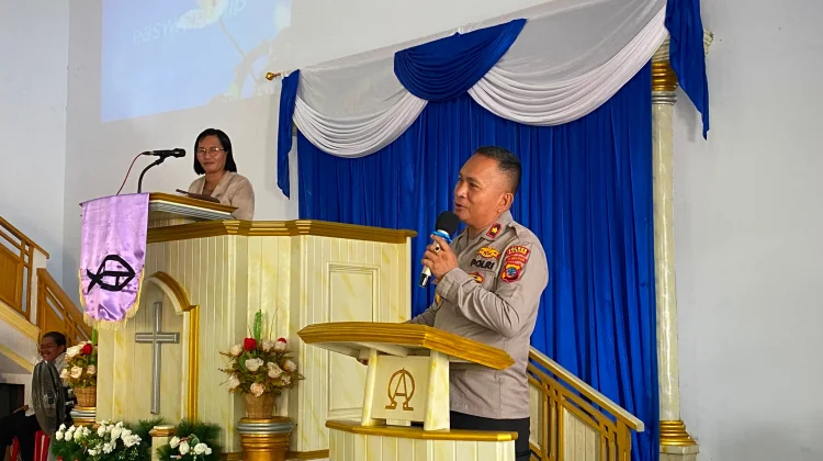 Wakapolres Ajak Jemaat GMIST Nazareth Lesa Jaga Kamtibmas