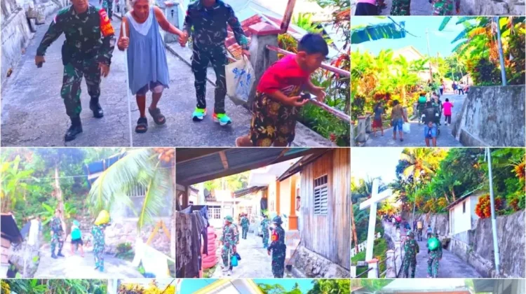 TNI AD Sigap Evakuasi Warga Kawaluso Pasca Gempa
