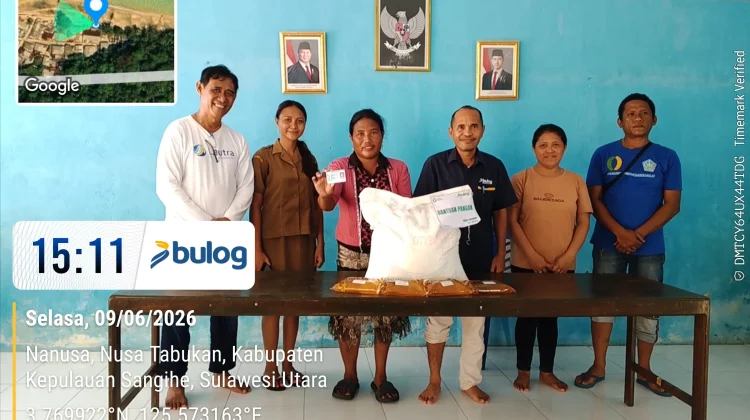 Bulog Tahuna Salurkan Bantuan Pangan di Pulau Terluar
