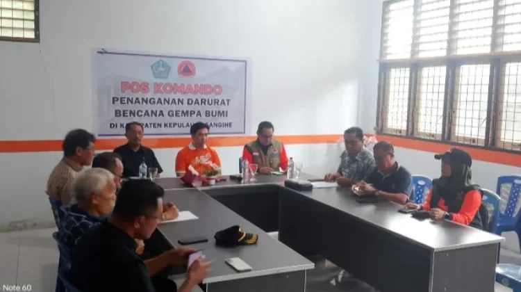 Bupati Sangihe Pimpin Rakor Penanganan Bencana Gempa Magnitudo 7,7