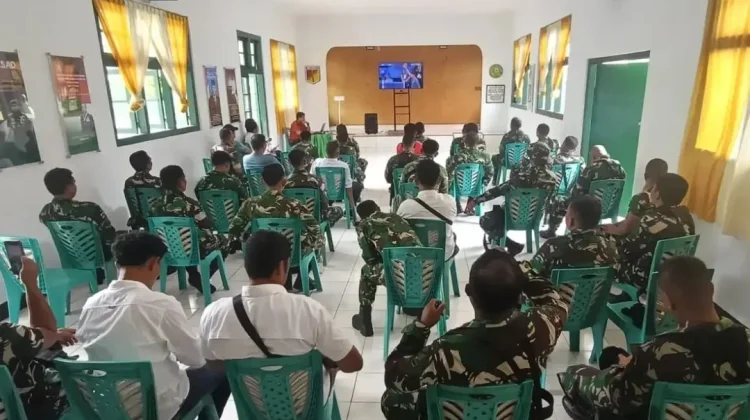 Nobar Piala Dunia 2026 di Kodim 1301/Sangihe, Wujud Kebersamaan TNI-Rakyat